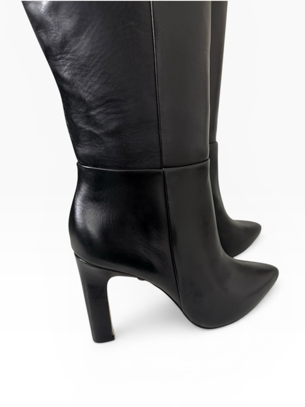 Larroude Cindy Hi Boot In Black Leather NWT - Picture 5 of 15